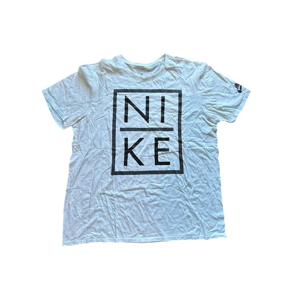 Nike Men’s Graphic T-Shirt – Size XL – White/Black